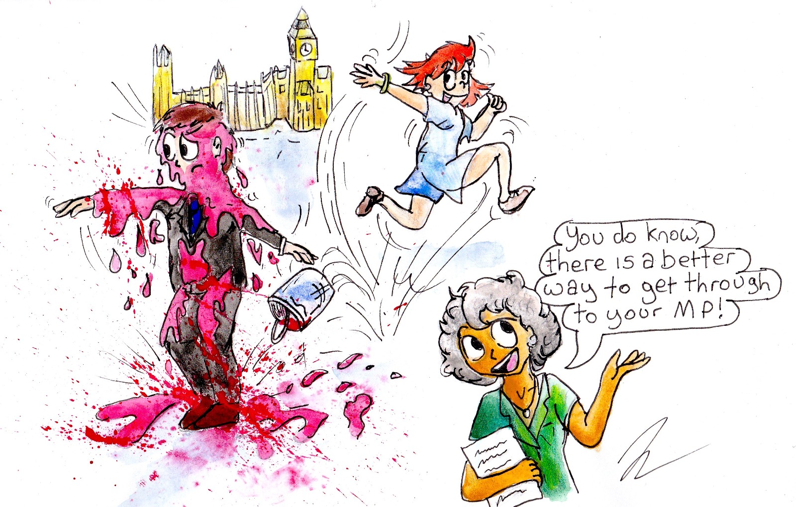 Tassia Haines Cartoon re MPs letters