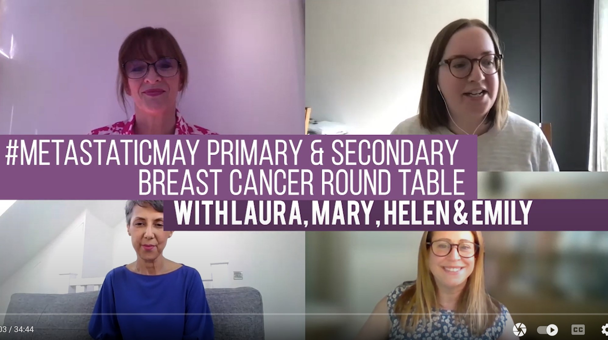Join us as Laura, Mary Helen & Emily discuss primary & secondary breast cancer.